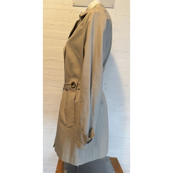 Classic Preppy Urban Via Spiga Trench Coat Double-Breasted Knee-length Cotton 12 - Picture 2 of 8